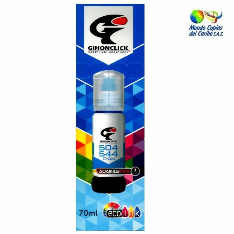 TINTA GENÉRICO GIHONCLICK 100231 AZUL 70ML PARA L110/L200/L210/L300/L350/L355/L555/L550/L800, vista 2